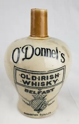 Buy Vintage O'Donnel's Old Irish Whisky Belfast Ireland Stoneware Jug Advertising • 341.50£