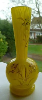 Buy Antique Czech Bohemian Welz Spatter Art Glass Vase Hand Painted With Enamel • 22£