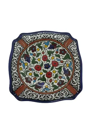 Buy Vintage Handmade Painted Porcelain Glass Ceramic Hebron Ashtray Cigarette Mark • 28.82£