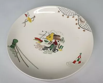Buy 1x Alfred Meakin 9  Dinner Plate Polperro / Fisherman Design Damaged Condition  • 9.99£
