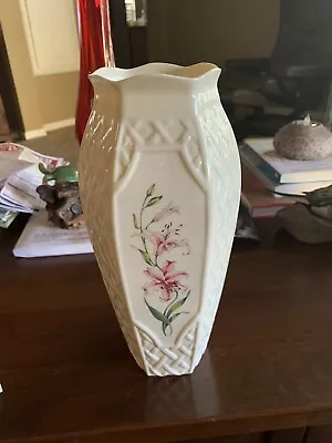 Buy Belleek Vintage Irish Country Trellis 10  Vase  • 93.99£