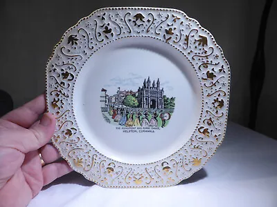 Buy Vintage Helston Cornwall The Monument And Furry Dance Flora Day Plate W T Rogers • 19.99£