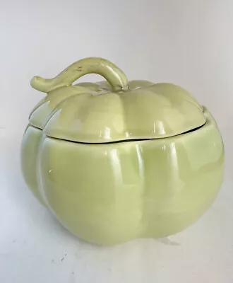Buy Green Pumpkin Bowl With Lid MATCERAMICA Portugal Ceramic Pottery Fall Autumn 6  • 18.25£