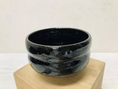 Buy Y3015 CHAWAN Raku-ware Black Box Japan Tea Ceremony Bowl Antique Vintage • 205.56£