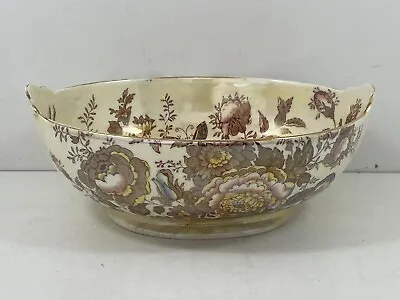Buy Vintage Maling Lustre Ware Bowl Old Gold Pheasant Pattern • 19.99£