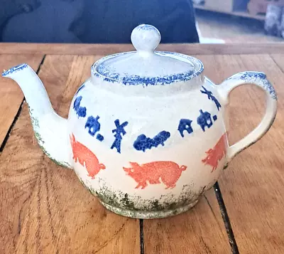 Buy Price Kensington Sponge Ware Farmyard  2 Pint Teapot • 9.99£