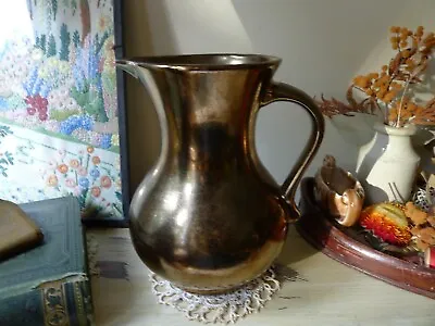 Buy Vintage Prinknash Pottery England Piece Gold / Copper Lustre Jug • 12.99£
