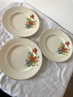 Buy George Clews & Co Staffordshire 1930s/1940s 7” Side Plates X 3 • 2.99£