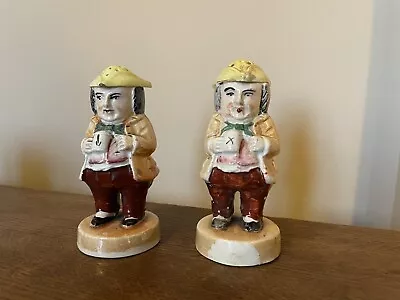Buy Antique Staffordshire Pottery Toby Salt And Pepper  Pots • 40£