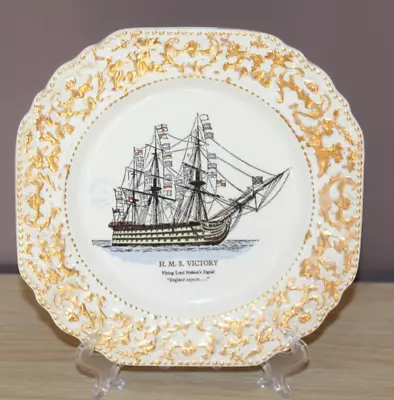 Buy Lord Nelson Pottery Display Plate ~  H.m.s. Victory Flying Lord Nelson's Signal • 8£