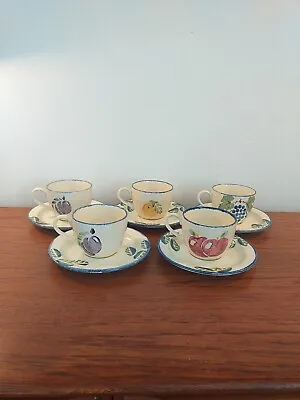 Buy Poole Dorset Fruits - CUP AND SAUCER X5 • 40£