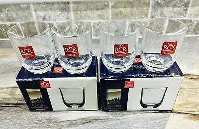 Buy Rcr Toscana Crystal Italy 4 Liquer Shooter Glasses 2 Boxes Bnib • 5£