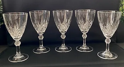 Buy Set Of 5 24% Lead Crystal Glasses Gala Royal Crystal Rock Made In Italy • 25£