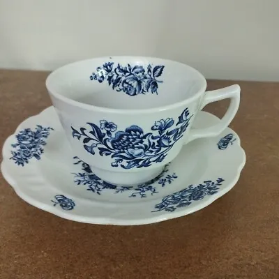 Buy Antique, Booths, Blue 'Peony' Pattern, Breakfast Tea Cup & Saucer 275ml • 7.95£