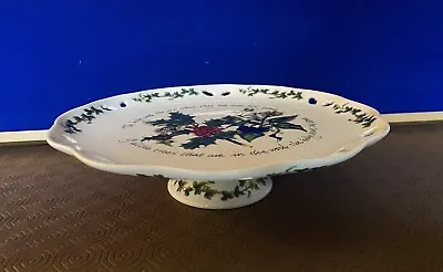 Buy Portmeirion The Holly And The Ivy 26.5cm Footed Cake Stand Ceramic Christmas • 18£