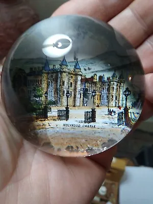 Buy Antique  Glass  Paperweight 6.5cm Across  Hollywood Castle  Small Scratches  • 15£