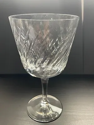 Buy Vintage Crystal Cut Glass Large Wine Goblet/gin Glass . Excellent Condition • 9£