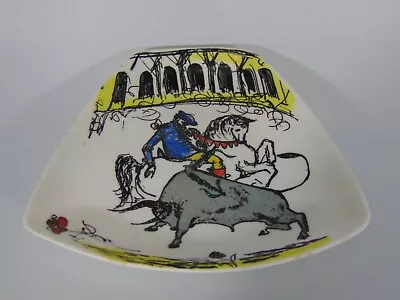Buy Foley China Maureen Tanner Art Design El Matador Bull Fighting Trinket Dish • 19.99£