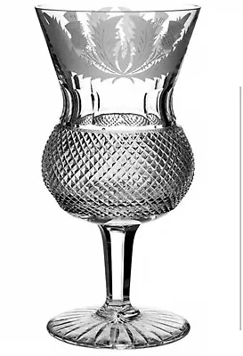 Buy 6.5” Edinburgh Crystal Thistle Water Goblet Glass • 99.46£