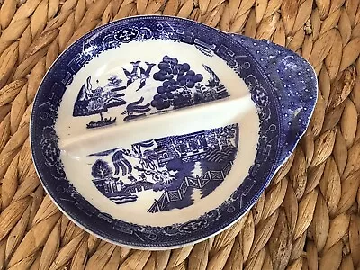 Buy Adderley Ware Old Willow Oval Divided Hors D’oeuvre Dish Circa 1930's Blue White • 9£
