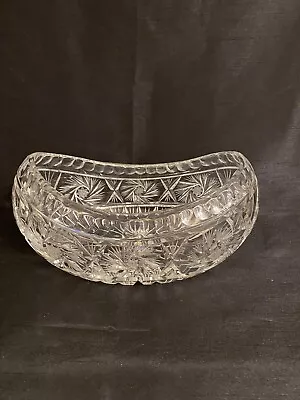 Buy Beautiful Vintage Cut Glass Lead Crystal Oval Bowl EXCELLENT CONDITION 11”x5  • 34.99£