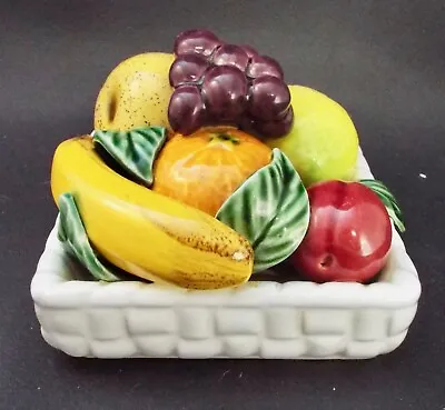Buy Vintage Pottery Bowl With Fruit - Retro Ornament - Portugal • 14.99£