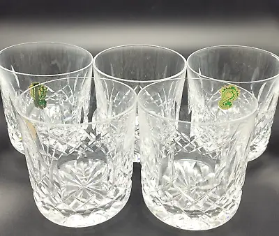 Buy Waterford Crystal Lismore Whisky Tumblers X5 Glasses 3 3/8 Inch 8.4cm Signed • 125£