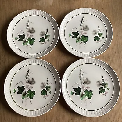 Buy 4 X Vintage Royal Worcester Palissy Sandon Rose 9” Small Dinner Plates Used • 12.99£