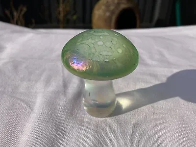 Buy Small Irridescent Glassform John Ditchfield Green Glass Mushroom 3  Height • 5.31£