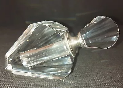 Buy Vintage Perfume Scent Bottle Faceted Crystal Cut Glass Art Deco Style  • 10.99£