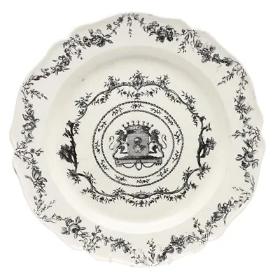 Buy An Eighteenth Century Wedgwood Creamware Transfer Printed Armorial Charger • 125£
