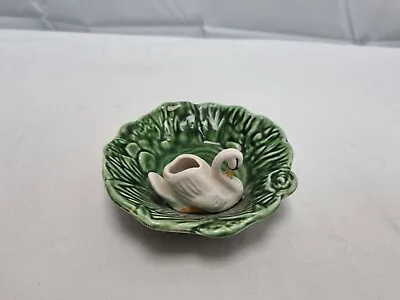 Buy Vintage Sylvac 524 Pottery Swan Dish Small Ceramic Green And White (17) • 3.99£