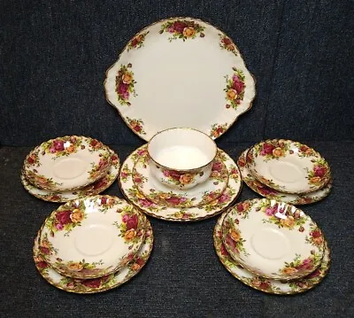 Buy Royal Albert Old Country Roses Part Tea Set Cake Plate Saucers Sugar Bowl  • 29.99£