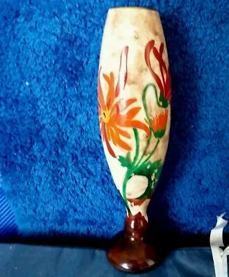 Buy Vintage Crown Ducal Ware Glazed Ceramic Handpainted Vase Gold Trim Home Decor • 19£
