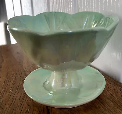 Buy Vintage Beswick England Ceramic Lustreware Pastel Pale Green Sundae Bon Bon Dish • 10£