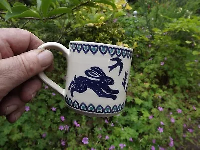Buy Irish Eden Pottery Blue Rabbits & Swallow Mug Fully Stamped • 9.99£