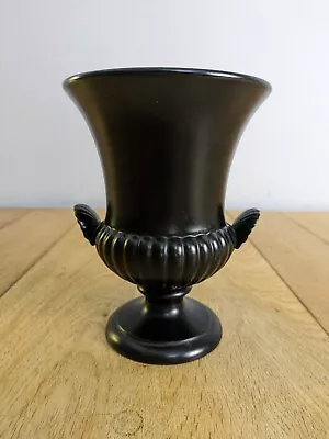 Buy Black Wedgwood Vase Vintage Ravenstone Urn Etruria & Barlaston Matte Medium • 20£