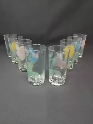 Buy BARELY USED! 1940s Libbey Glass HOSTESS SET Highball Tumblers MCM Vintage Floral • 76.83£