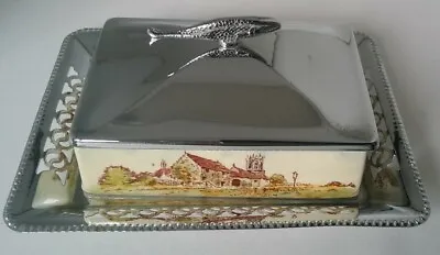 Buy Vintage Royal Winton Grimwades Sardine Box Chrome Plate Underplate And Fish Lid • 24.99£