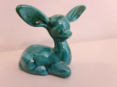 Buy Vintage Turquoise FAWN DEER By Anglia Pottery Made In England - AP156 Kitsch  • 9.99£