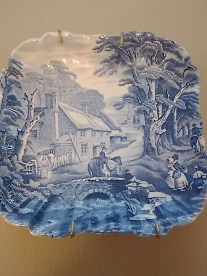 Buy Blue And Whte Old Foley Decorative Plate By James Kent, Strafffordshire, England • 7.11£