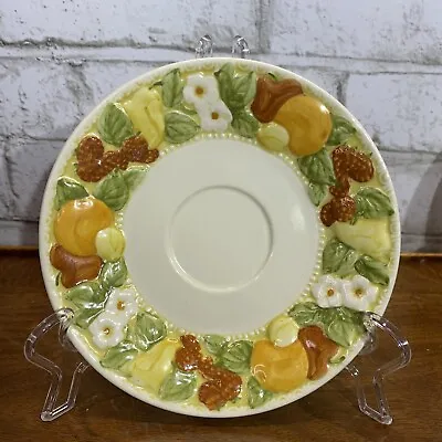 Buy Vernon Ware Della Robbia Dinnerware Saucer Plate By Metlox USA Fruit Pattern • 6.63£