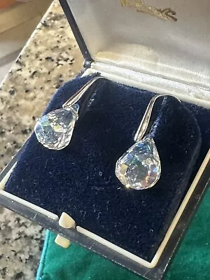 Buy Genuine Swarovski Lunar Moonlight Crystal Earrings, Rhodium Plated • 62£