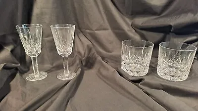 Buy Waterford Crystal, Lismore, 2 X Whiskey & 2 Sherry Glasses A/f For Polishing • 20£