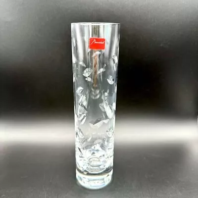 Buy Baccarat Flower Vase Clear Crystal Glass Single Flower Vase Leaf Unused • 132.55£