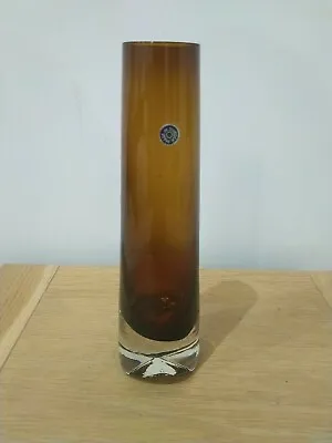 Buy Vintage Aseda Brown Glass Vase  Skol  By Bo Borgstrom  Swedish 21cm Tall • 11.50£