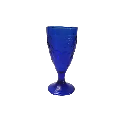 Buy Vintage Cobalt Blue Glass Compote Wine Punch Goblet Sundae Candle Holder France • 7£