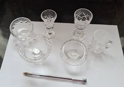 Buy 6 Miniature Glasses Lead Crystal Good Condition Undamaged Stamped Royal Doulton • 11.50£