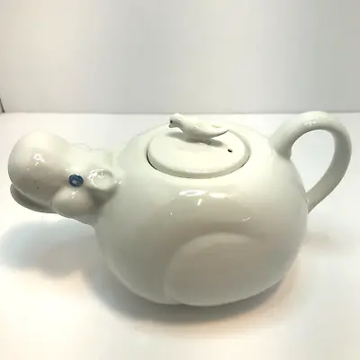 Buy Vintage Carlton Ware White Hippo Teapot With Bird On Back Made In England Used • 28.94£