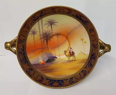 Buy Camel China (noritake Type) 2 Handle Footed Hand Painted Bowl. • 29.99£